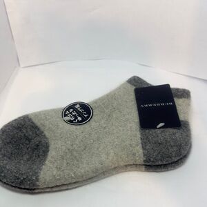 Burberry Charcoal and Light Gray Wool Socks